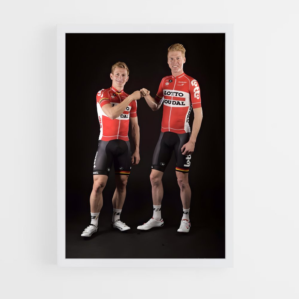 Poster Duo Rouge – affiche Cyclisme (vue 3)